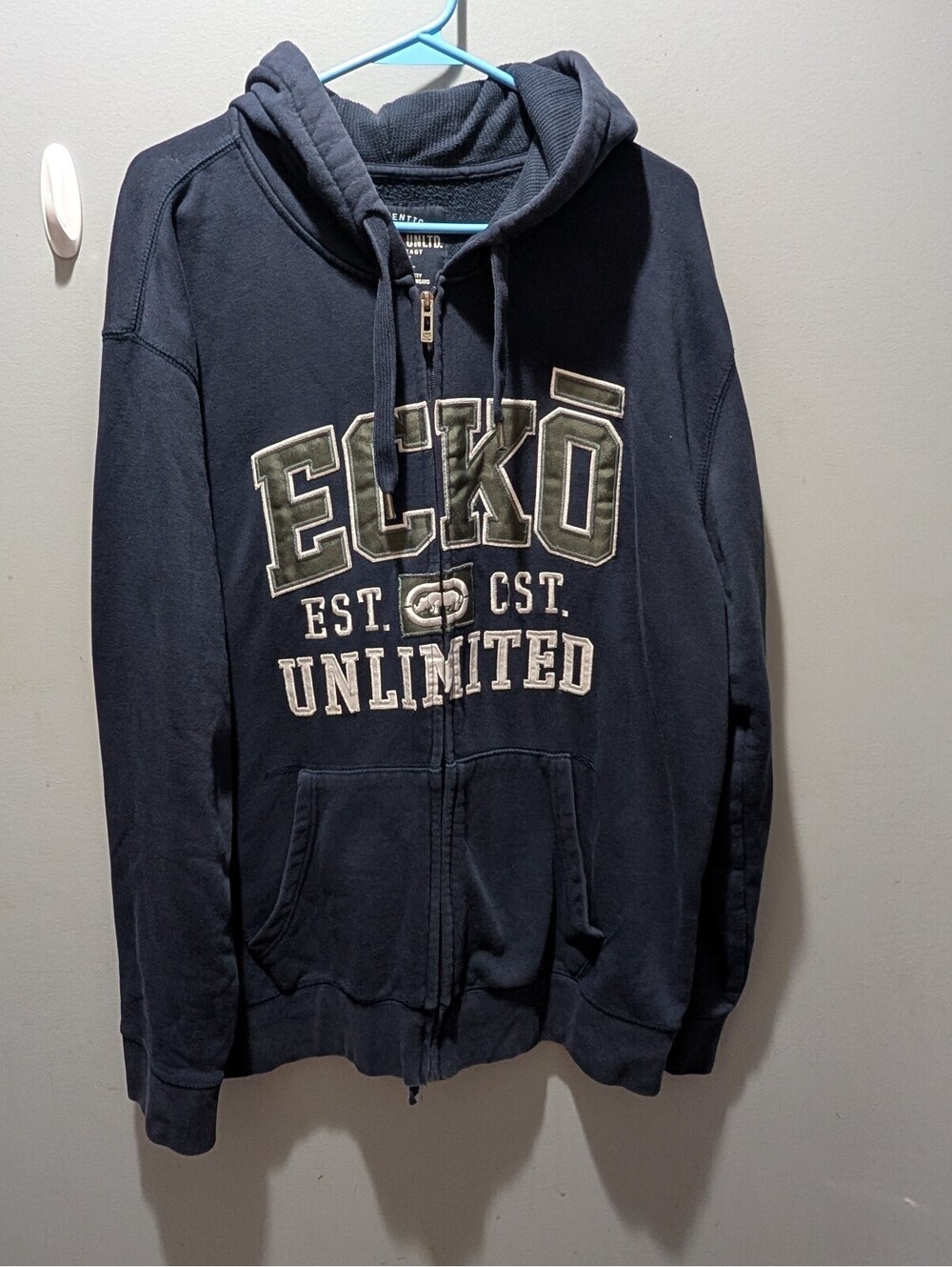 Ecko Unltd Authentic Classic Full Zip Hoodie Black XL